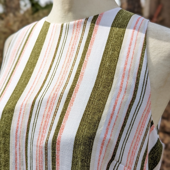 NWT Cremieux Split Back Striped Sleeveless Dress SZ 4 - Picture 10 of 11